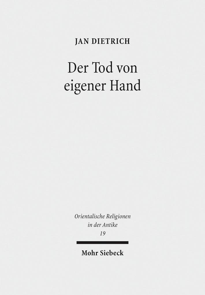 Der Tod von eigener Hand