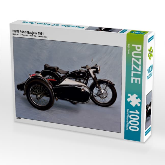 CALVENDO Puzzle BMW R51/3 Baujahr 1951 | 1000 Teile Lege-Größe 64x48cm Foto-Puzzle für glückliche Stunden