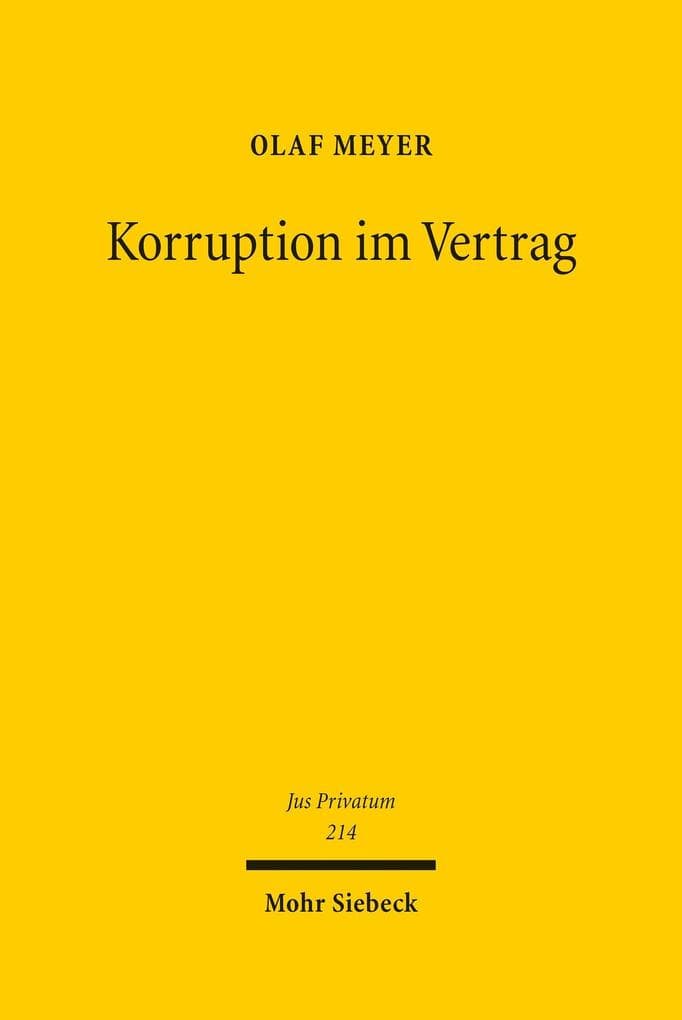 Korruption im Vertrag