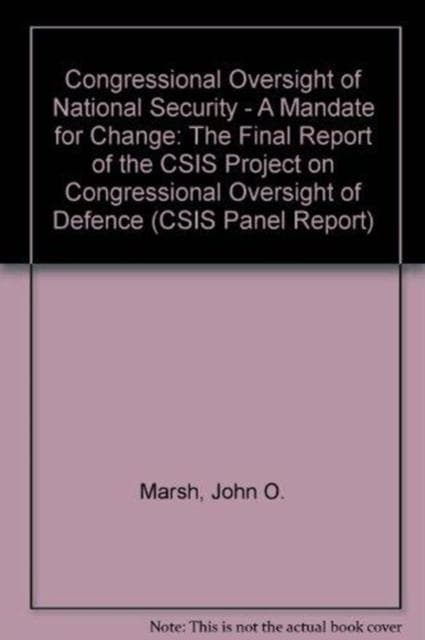 Congressional Oversight Of National Security