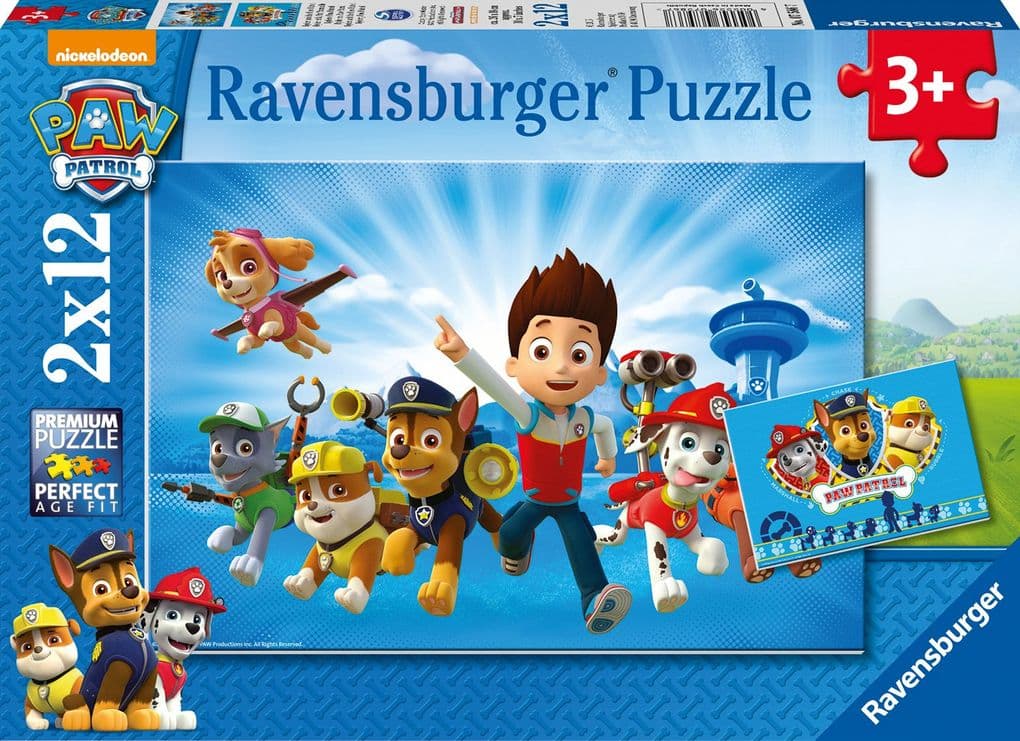 Ravensburger - Ryder und die Paw Patrol, 2 x 12 Teile