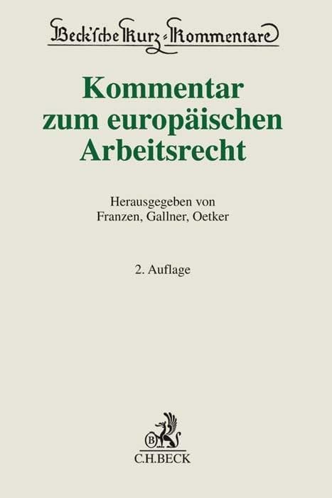 Kommentar zum europäischen Arbeitsrecht (EUArbR)