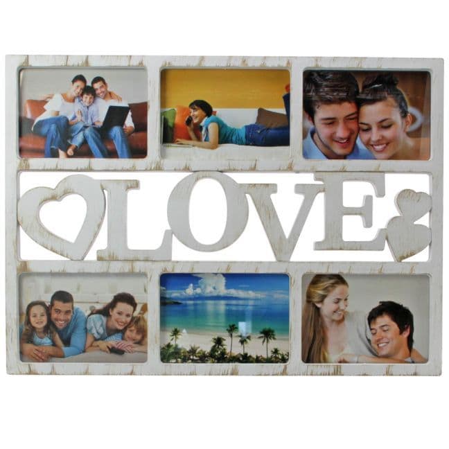 Bilderrahmen Love für 6 Bilder im Format 13 x 18 cm