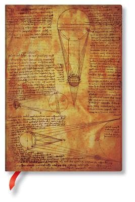 Paperblanks Sun & Moonlight Leonardo's Sketchbookes Softcover Flexi MIDI Lined 176 Pg 100 GSM