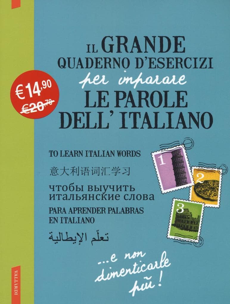 Grande quaderno d'esercizi per imparare le parole dell'itali