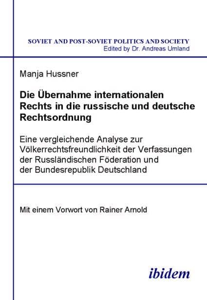 Die Übernahme internationalen Rechts in die russische und deutsche Rechtsordnung