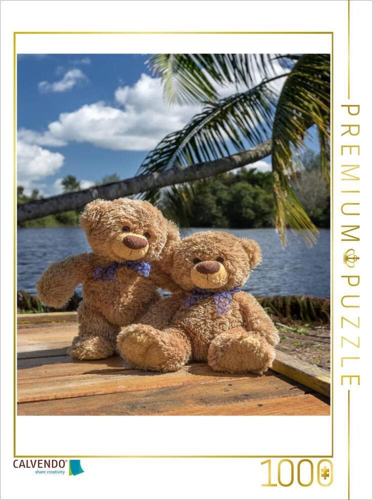 CALVENDO Puzzle Travelling Teddy in Kuba | 1000 Teile Lege-Größe 64x48cm Foto-Puzzle für glückliche Stunden