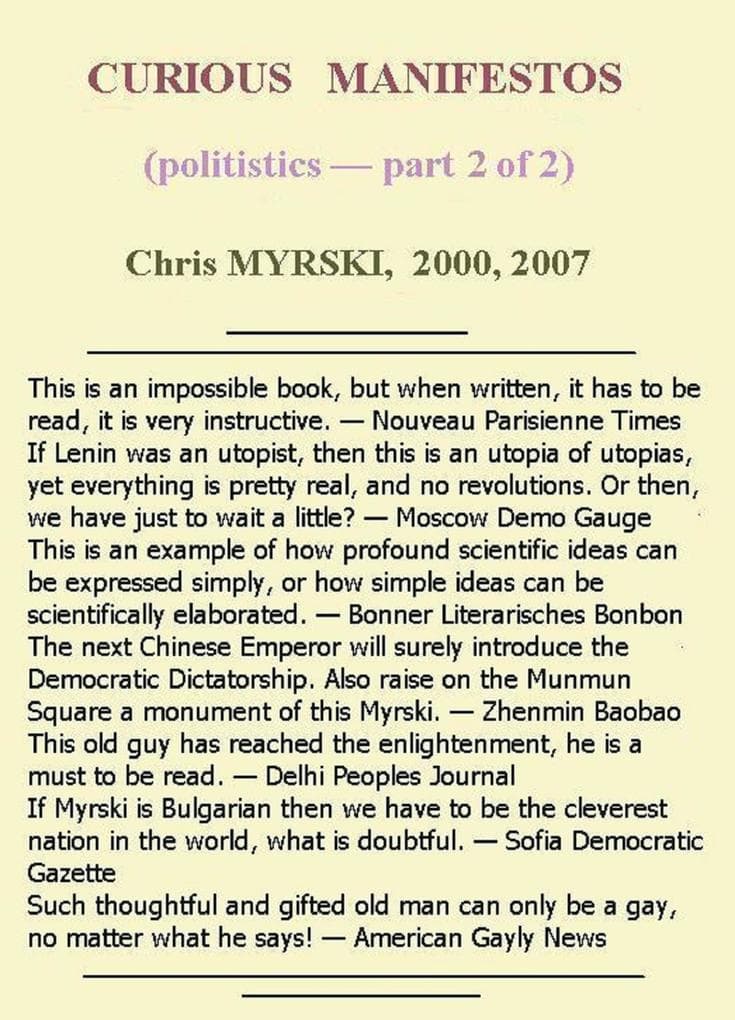 Curious Manifestos (Politistics)