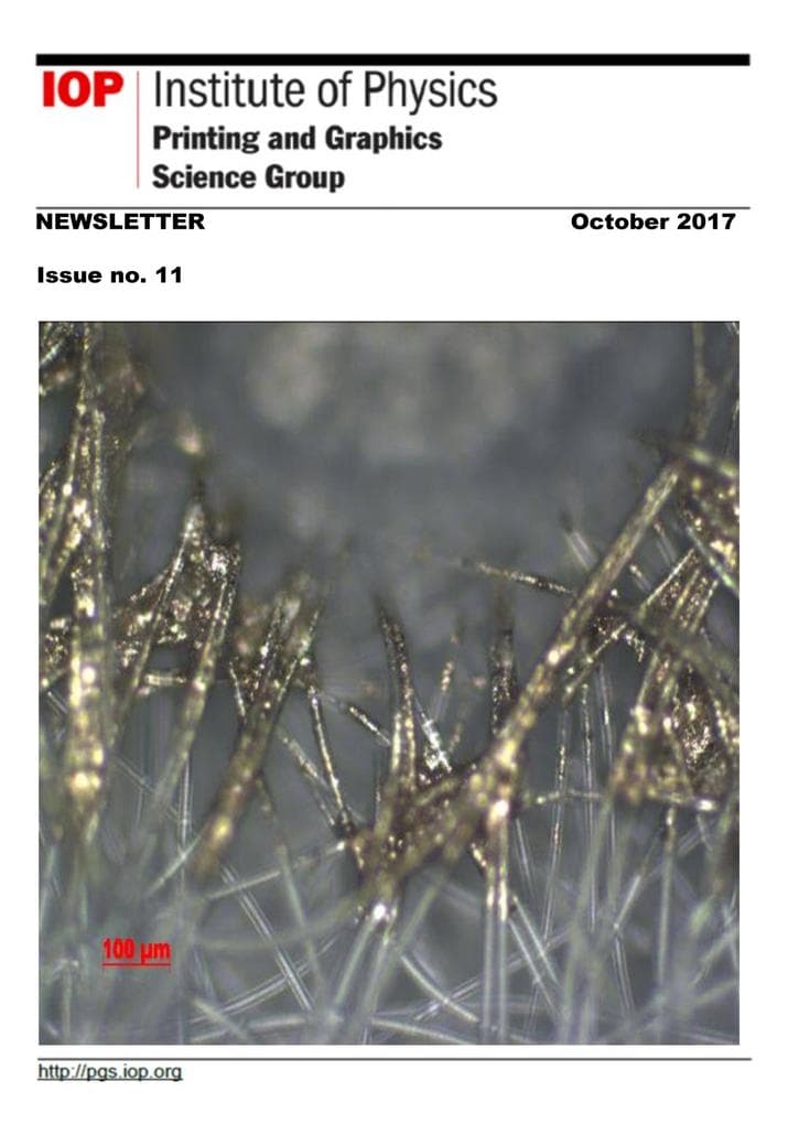 Issue #11 Printing and Graphics Science Group Newsletter (Printing and Graphics Science Group Newsletters, #6)