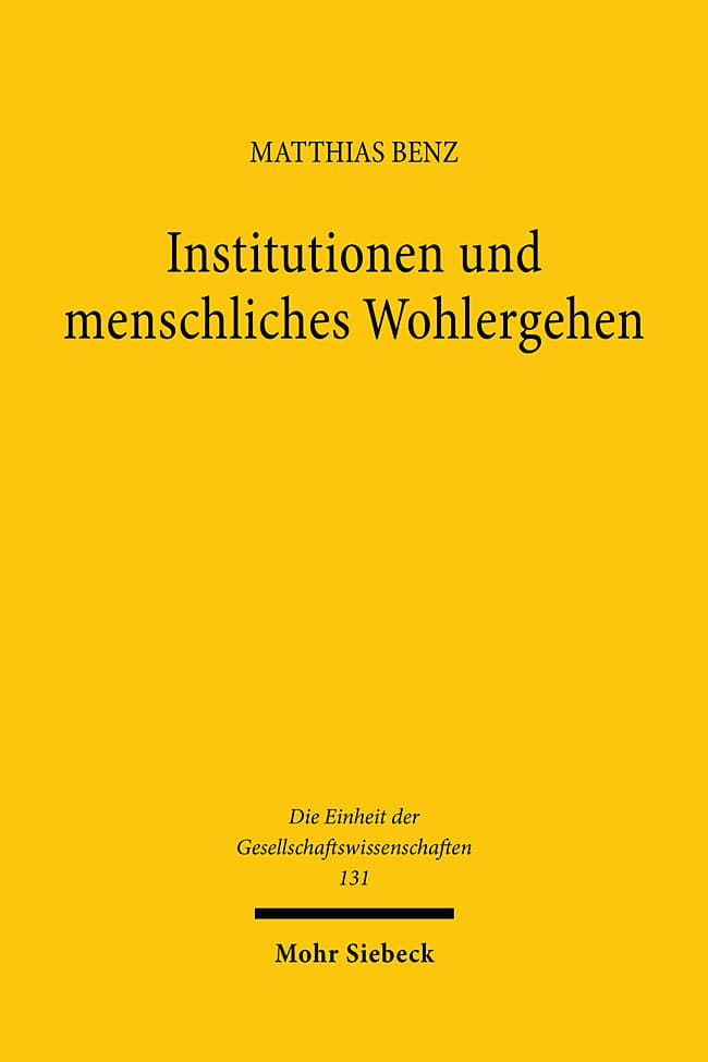 Institutionen und menschliches Wohlergehen