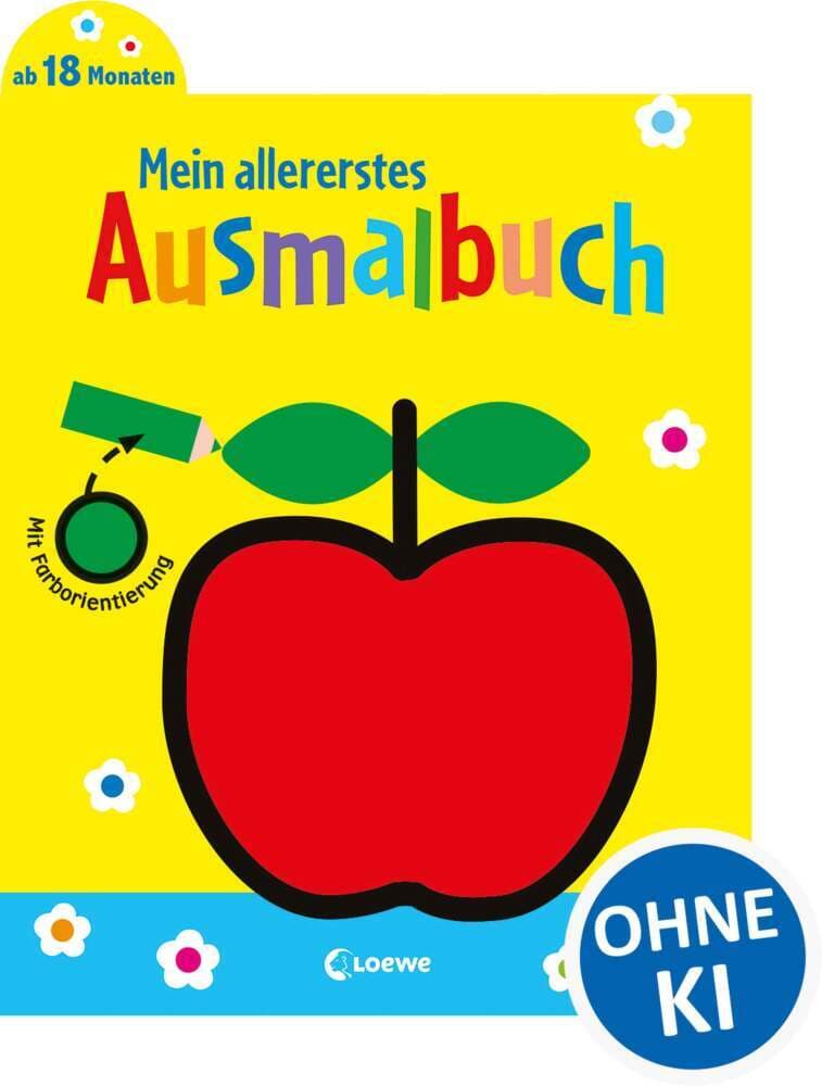 Mein allererstes Ausmalbuch (Apfel): Mit Farborientierung