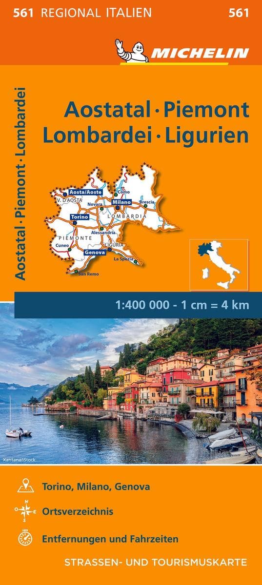 Michelin Aostatal, Piemont, Lombardei und Ligurien