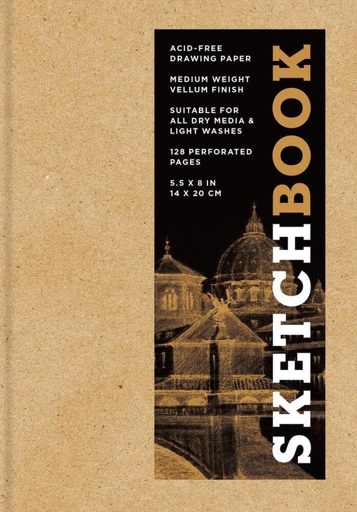Sketchbook 5.5 x 8" Kraft Hardcover Mixed Media Sketchbook for Drawing