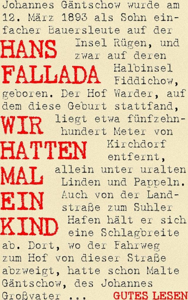 Wir hatten mal ein Kind
