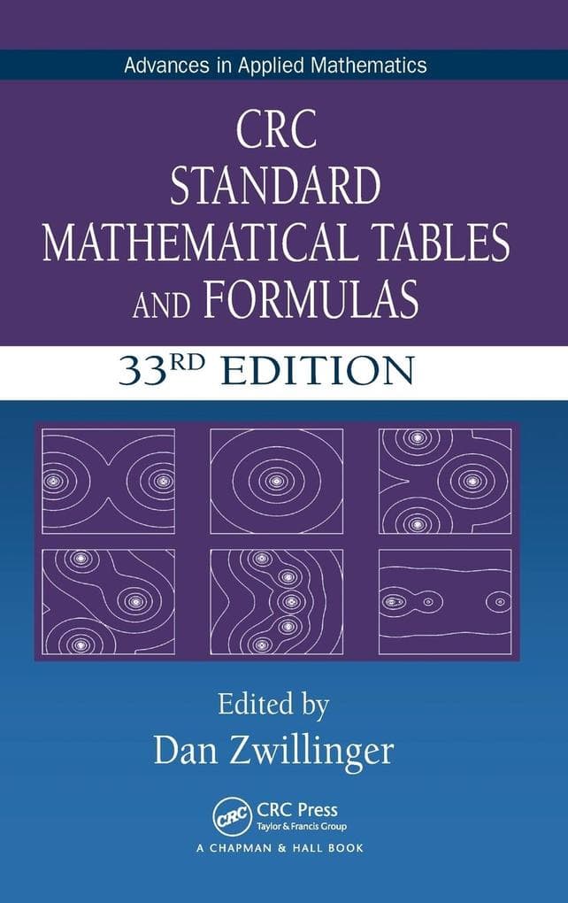 CRC Standard Mathematical Tables and Formulas