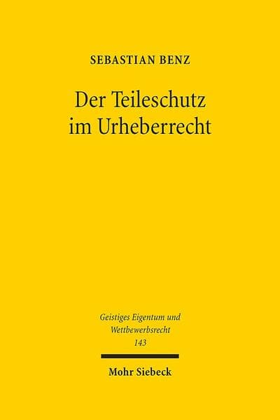 Der Teileschutz im Urheberrecht