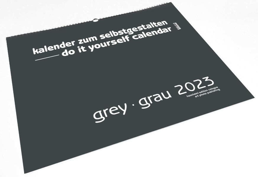 Grey Grau 2026 Blanko Gross XL Format