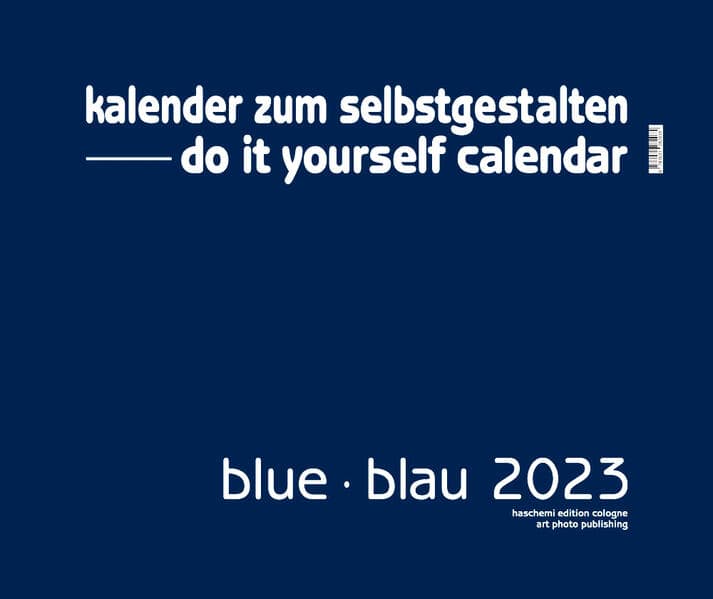 Blue Blau 2026 Blanko Gross XL Format