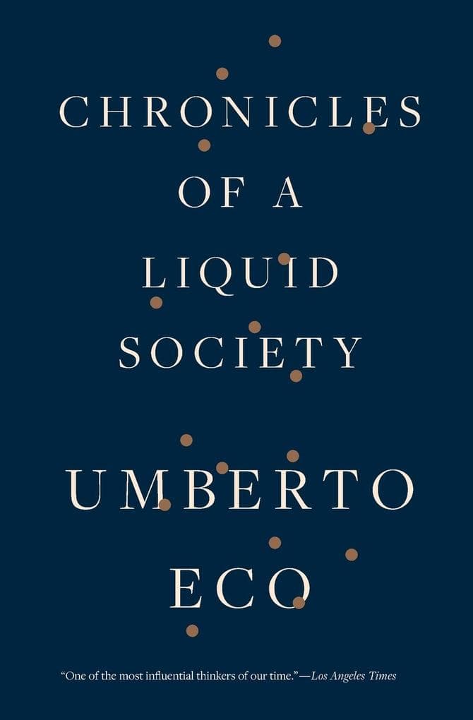 Chronicles of a Liquid Society