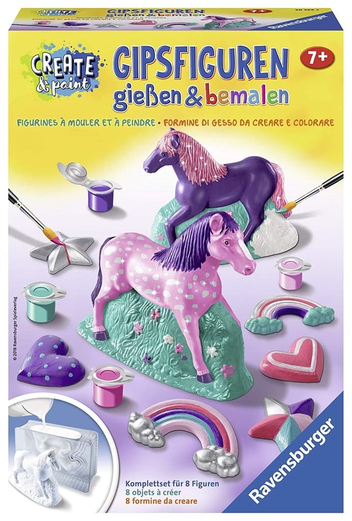 Ravensburger Gipsfiguren gießen und bemalen 28524 - Fantasy Horse - Kinder ab 7 Jahren
