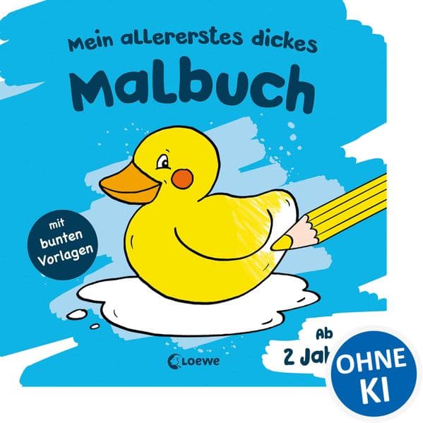 Mein allererstes dickes Malbuch (Badeente): Ausmalbuch für Kinder ab 2 Jahre