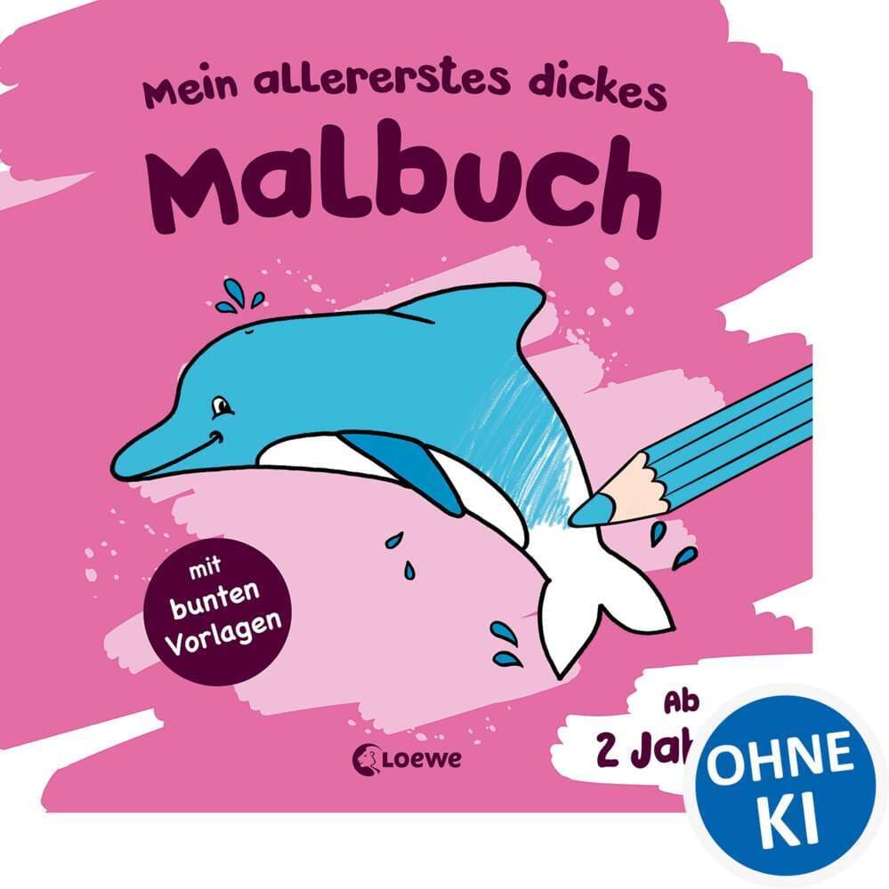 Mein allererstes dickes Malbuch (Delfin): Kritzelbuch für Kinder ab 2 Jahre