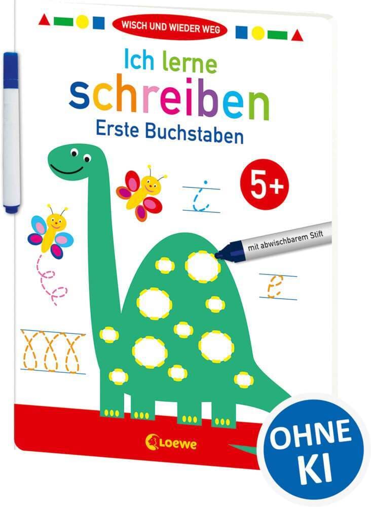 Wisch und wieder weg - Ich lerne schreiben - Erste Buchstaben: Erste Buchstaben und Schwungübungen zur Förderung der Feinmotorik ab 5 Jahre. Mit abwischbarem Stift