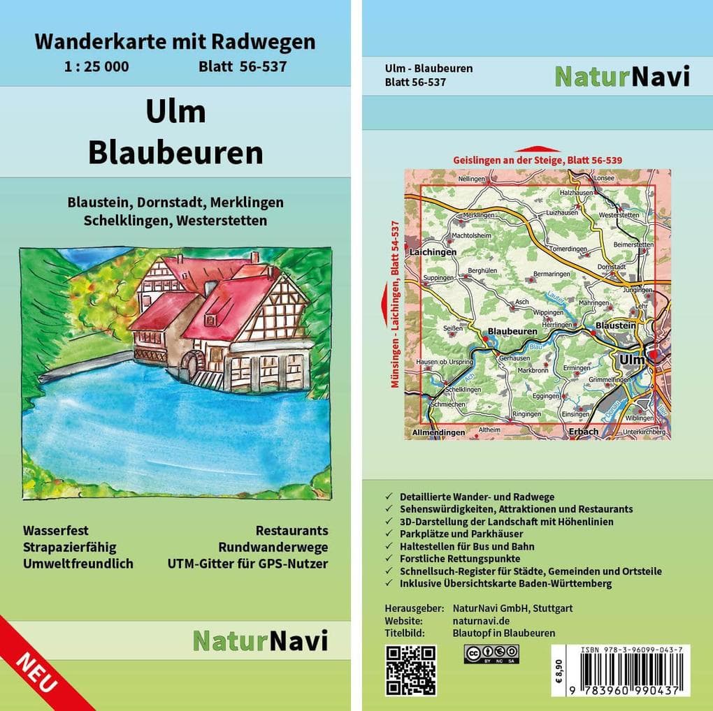 Ulm - Blaubeuren 1 : 25 000