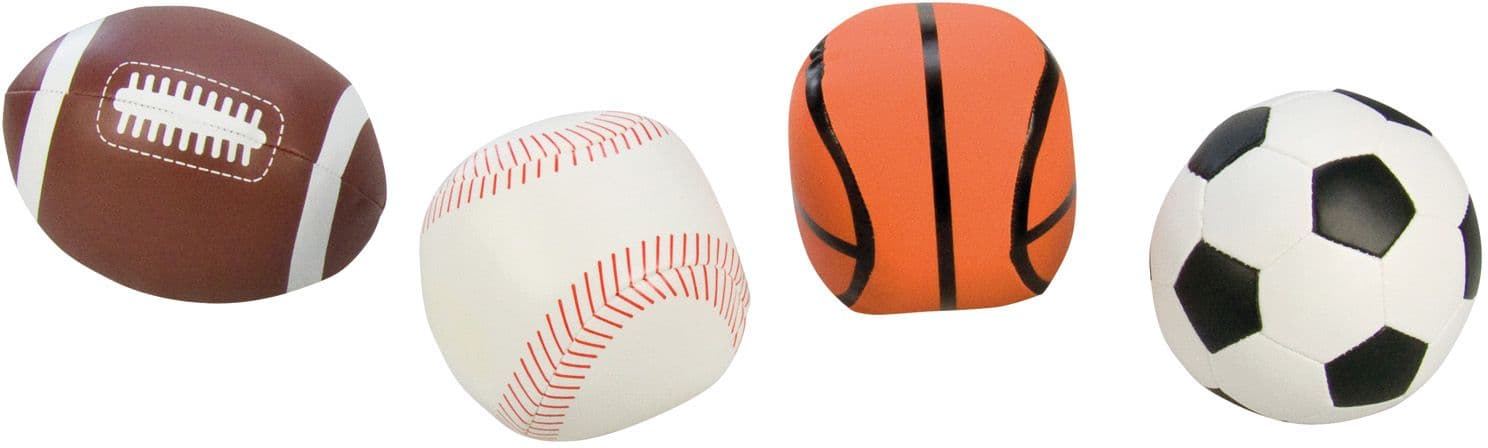 Lena - Soft-Sportbälle 4er-Set, 10 cm, Netz