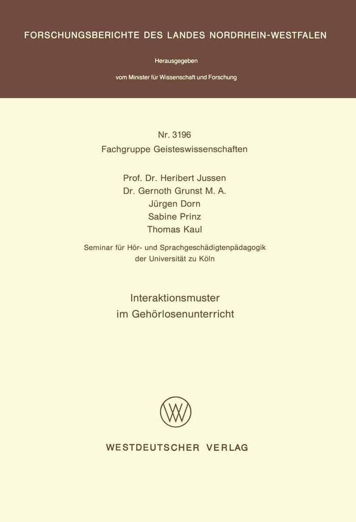 Interaktionsmuster im Gehörlosenunterricht