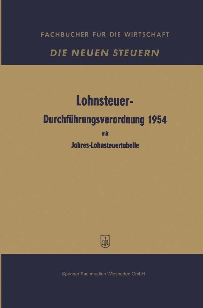 Lohnsteuer-Durchführungsverordnung 1954