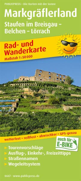 Markgräflerland, Staufen im Breisgau - Belchen - Lörrach 1:50 000
