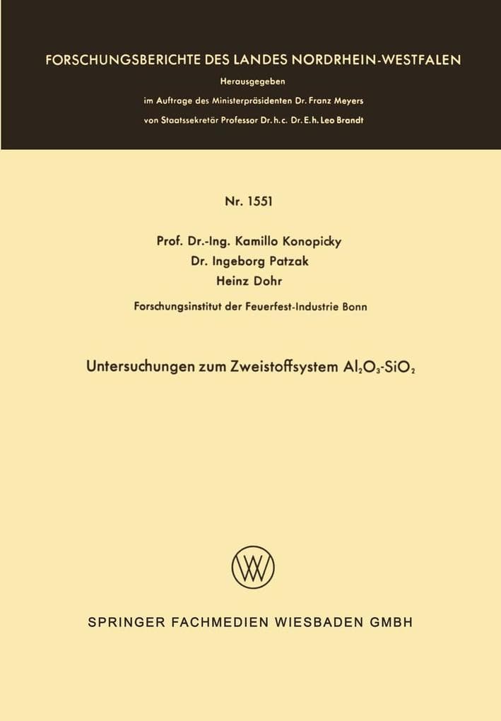 Untersuchungen zum Zweistoffsystem Al2O3-SiO2