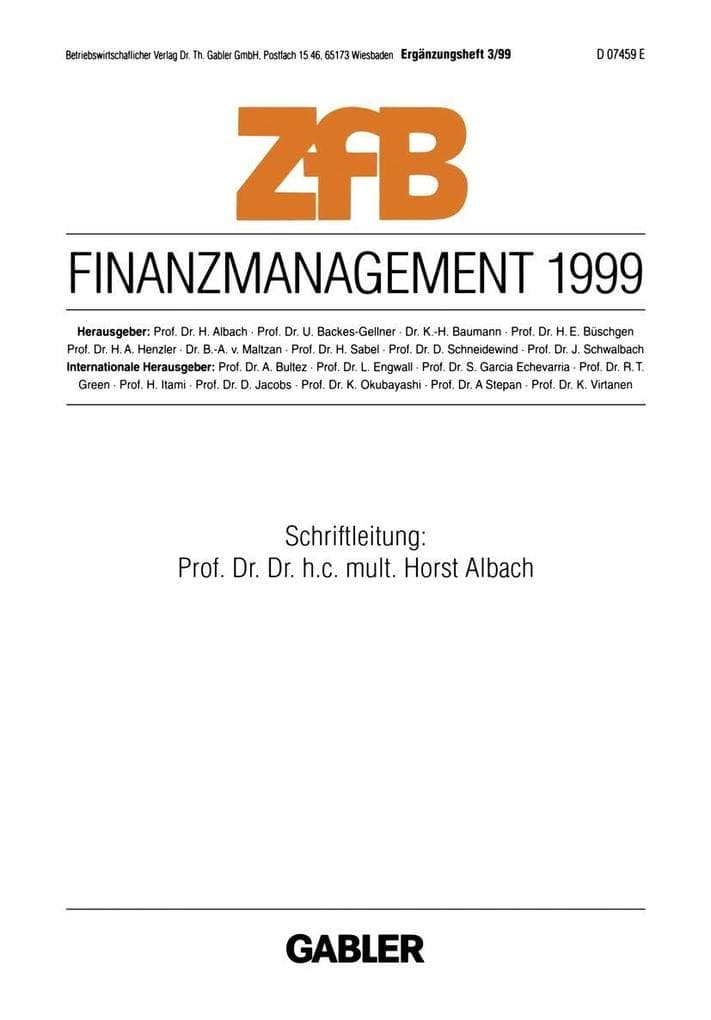 Finanzmanagement 1999