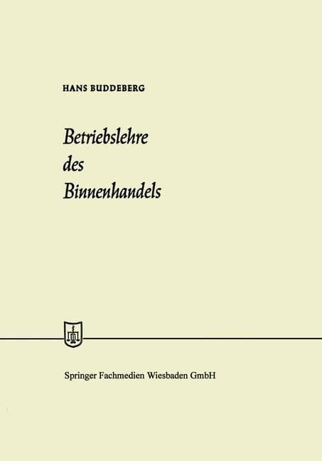 Betriebslehre des Binnenhandels