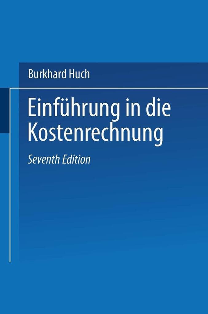 Einführung in die Kostenrechnung.