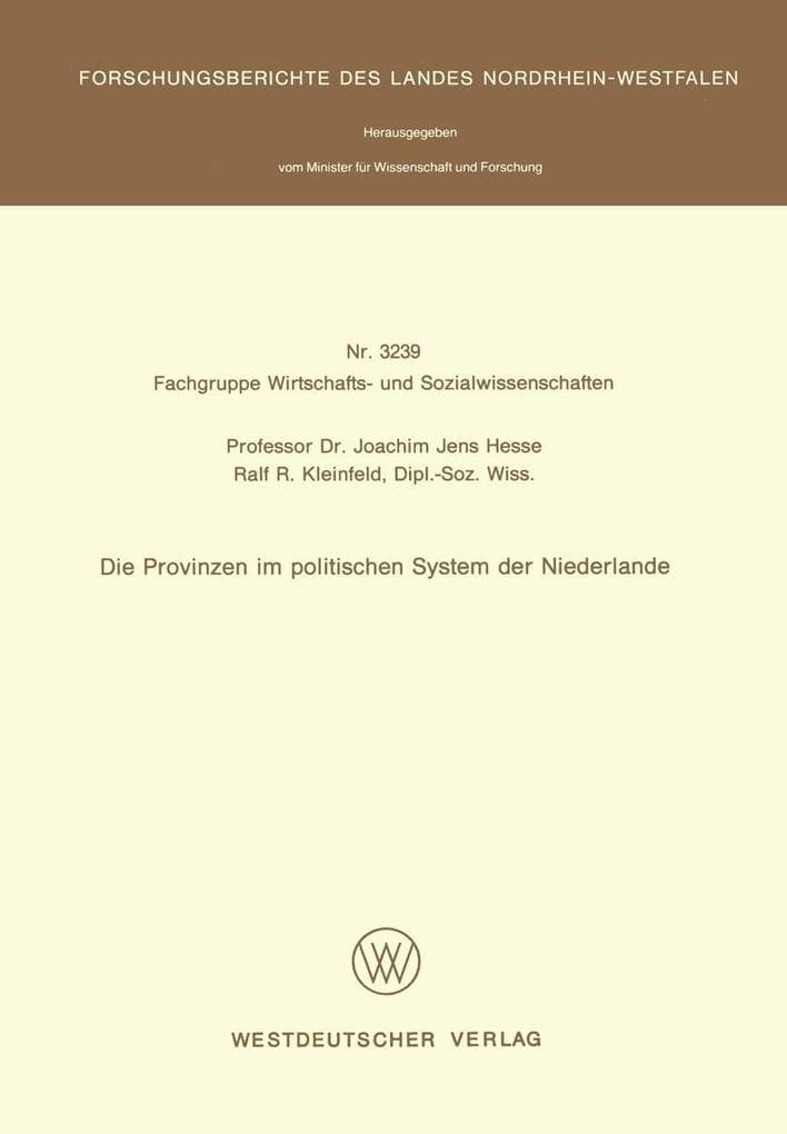 Die Provinzen im politischen System der Niederlande