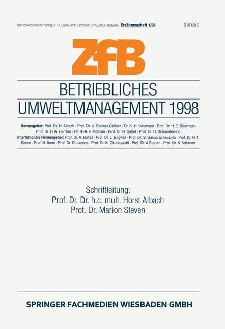 Betriebliches Umweltmanagement 1998