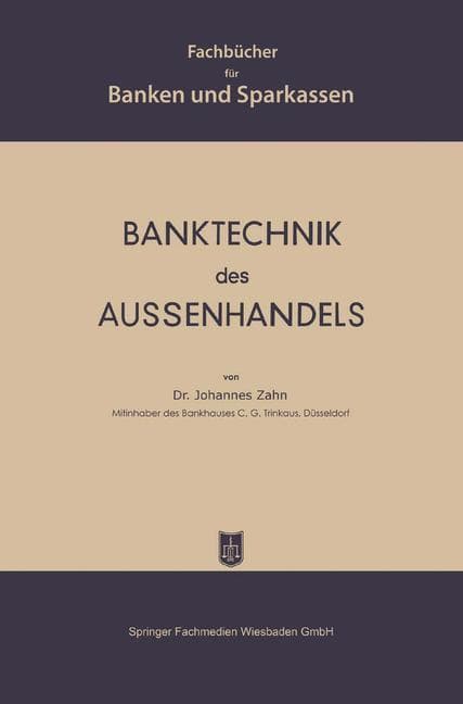 Banktechnik des Aussenhandels