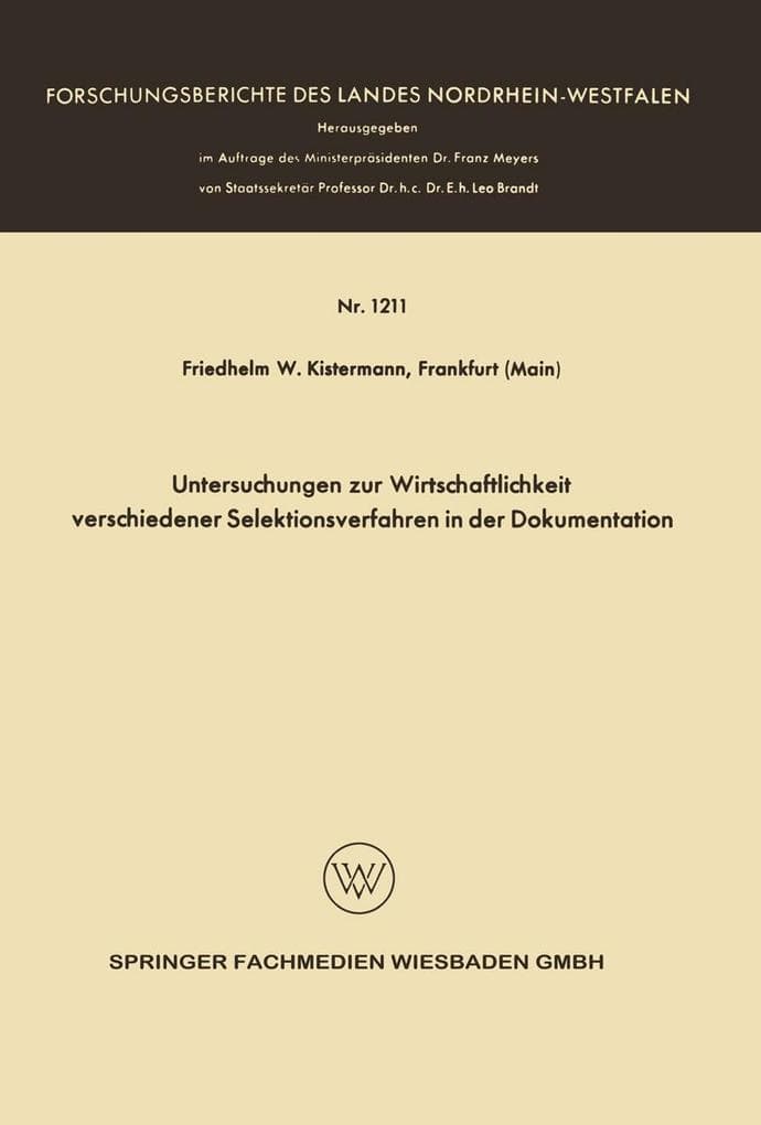 Untersuchungen zur Wirtschaftlichkeit verschiedener Selektionsverfahren in der Dokumentation