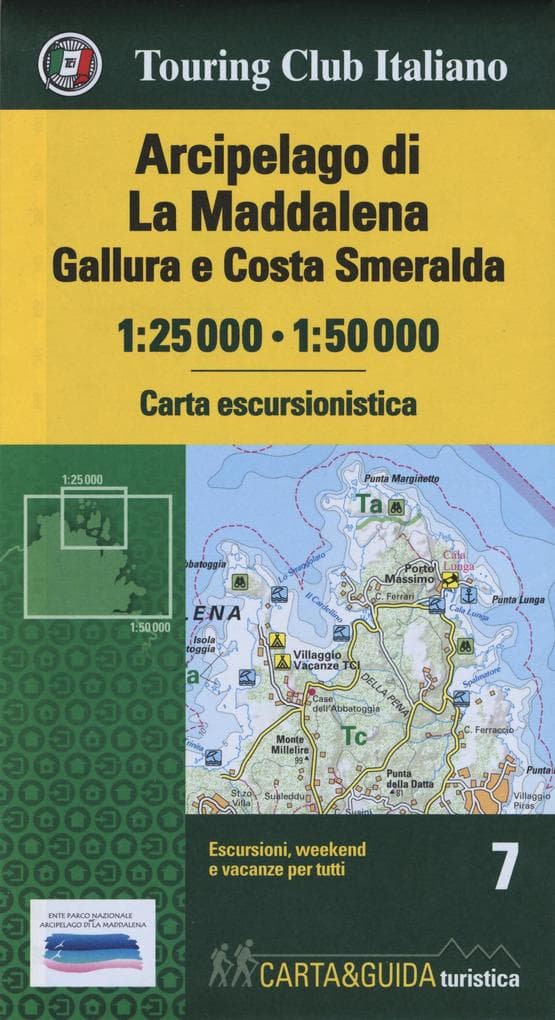 Arcipelago di La Maddalena, Gallura e Costa Smeralda 1:25.000-1:50.000