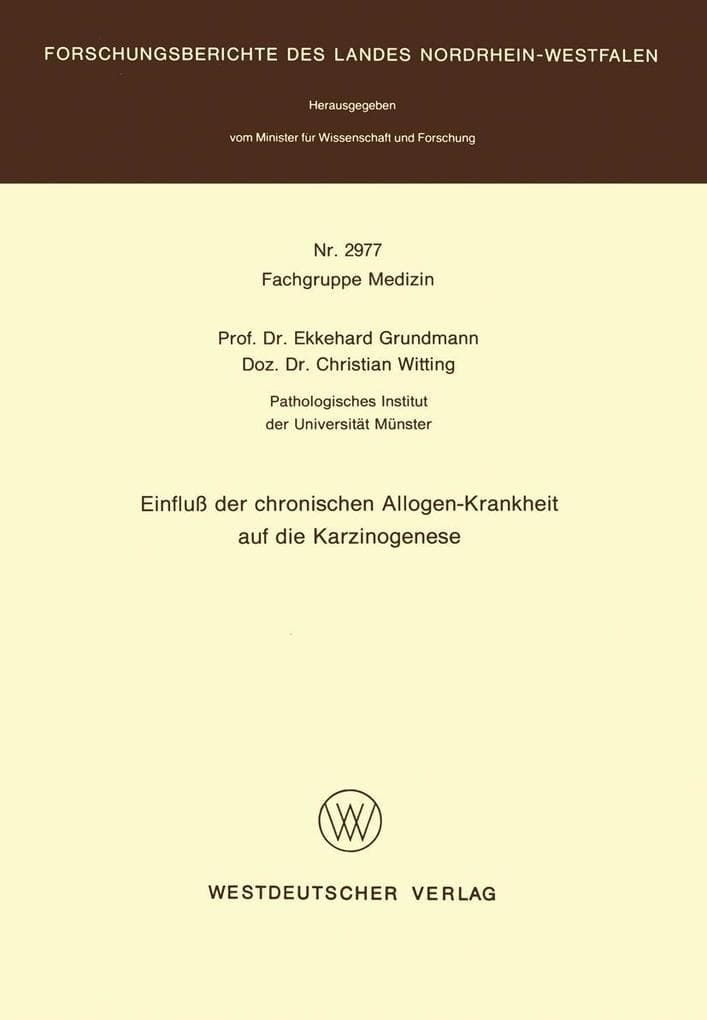 Einfluß der chronischen Allogen-Krankheit auf die Karzinogenese