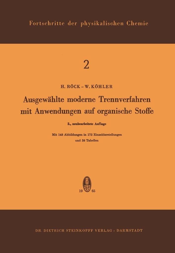 Ausgewählte Moderne Trennverfahren mit Anwendungen auf Organische Stoffe