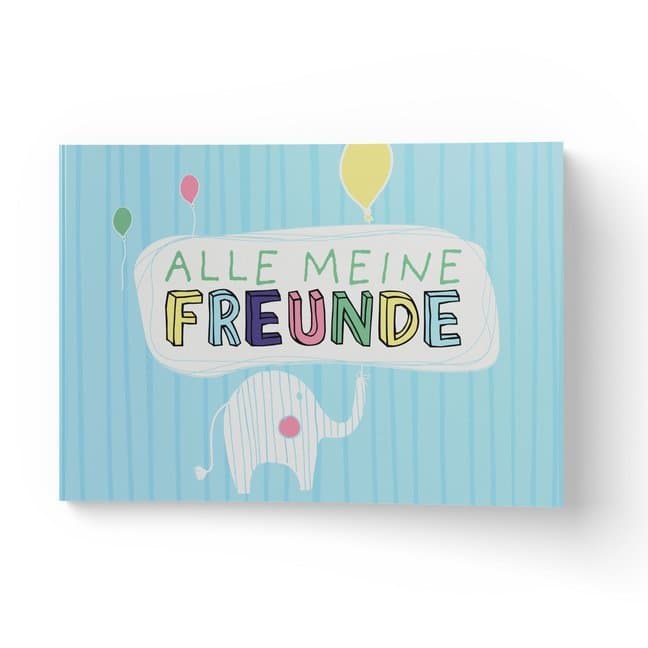 Alle meine Freunde | Hochwertiges Freundebuch für Mädchen und Jungen zum Ausfüllen und Ausmalen im D