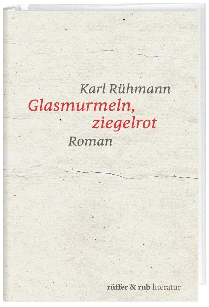 Glasmurmeln, ziegelrot
