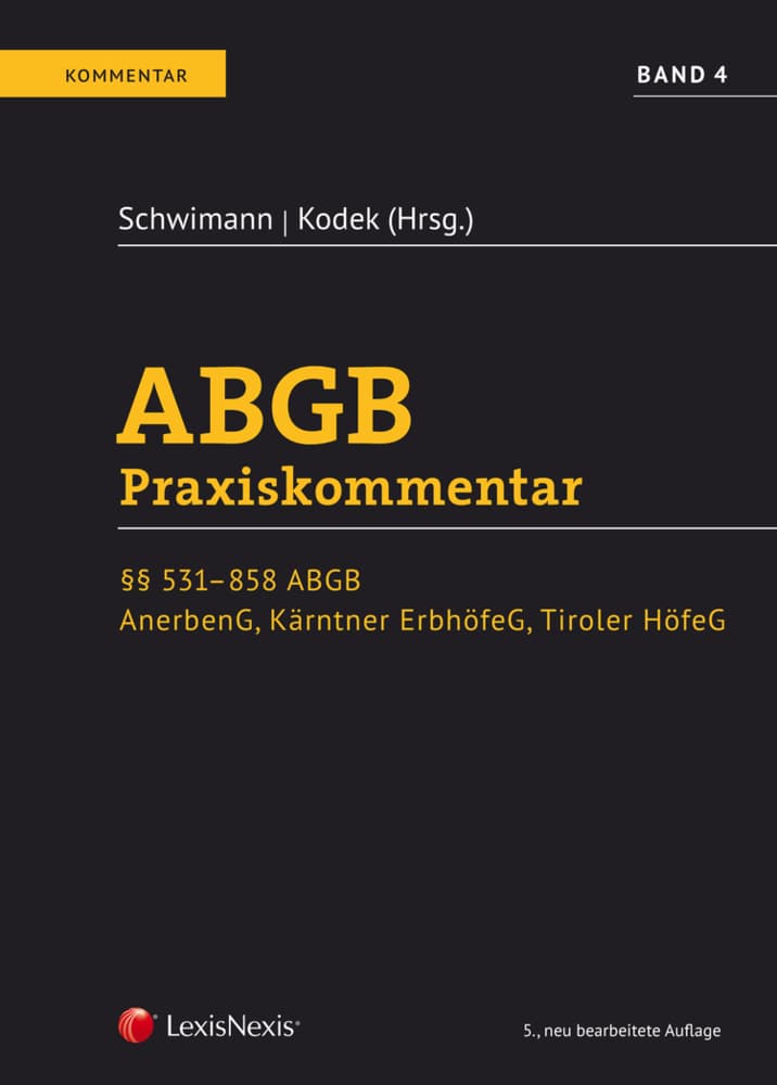 ABGB Praxiskommentar - Band 4, 5. Auflage