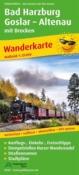 Bad Harzburg, Goslar, Altenau mit Brocken 1 : 25 000