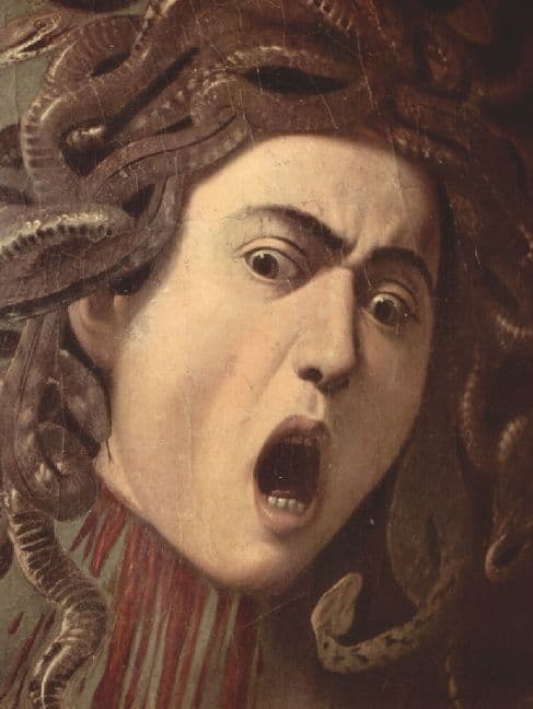 Michelangelo Caravaggio - Das Haupt der Medusa, Tondo, Detail - 500 Teile (Puzzle)