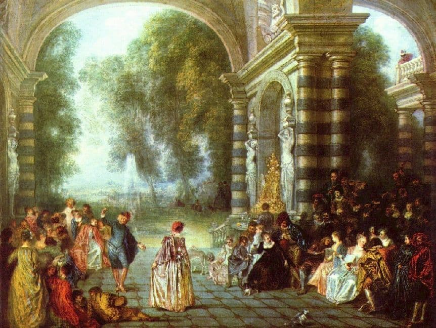 Antoine Watteau - Das Ballvergnügen (Les Plaisirs du bal) - 1.000 Teile (Puzzle)