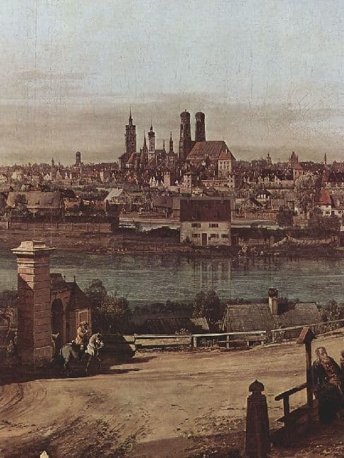 Canaletto (I) -Ansicht von München, Das Brückentor und die Isar, München von Heidhausen aus gesehen - 500 Teile (Puzzle)